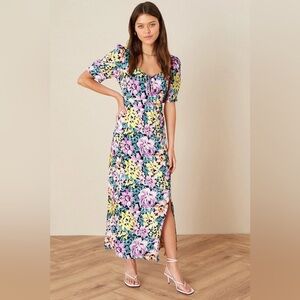 Monsoon Fearne' Floral Midi Dress in Ivory Floral, Size 14 New w/Tag €132